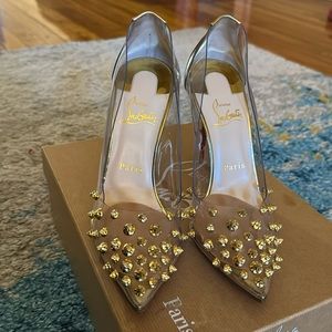 Christian louboutin spiked heels— like new!